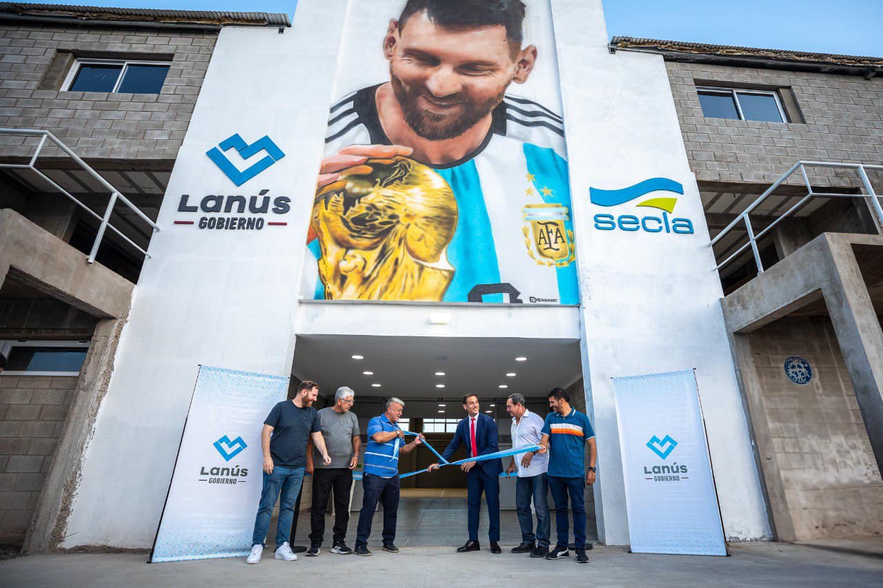 Inauguración del Microestadio Lionel Messi en el Parque Central Las Colonias