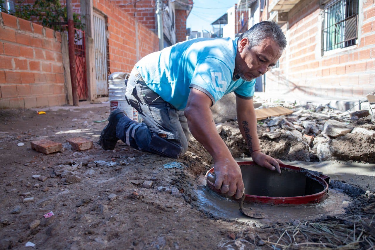 Barrio Pampa: finalizó la primera etapa de obras de desagües pluviales