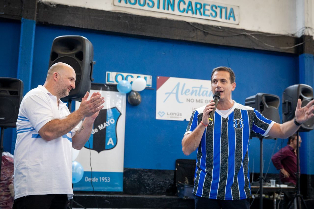JULIÁN ÁLVAREZ ACOMPAÑÓ A LA COMUNIDAD DEL CLUB ATLÉTICO 1° DE MAYO EN LOS FESTEJOS POR SU 73° ANIVERSARIO